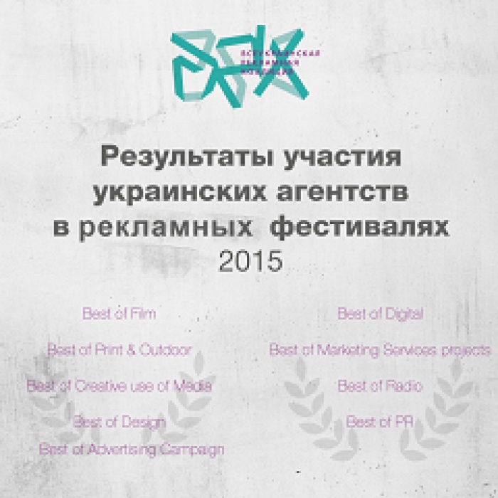 Результаты участия украинских агентств в рекламных фестивалях в 2015 году