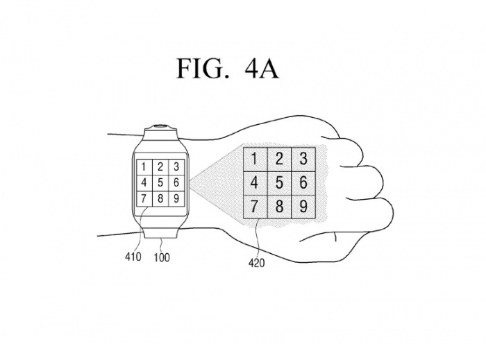 Samsung запатентовала умные часы, которые могут проецировать интерфейс на руку пользователя