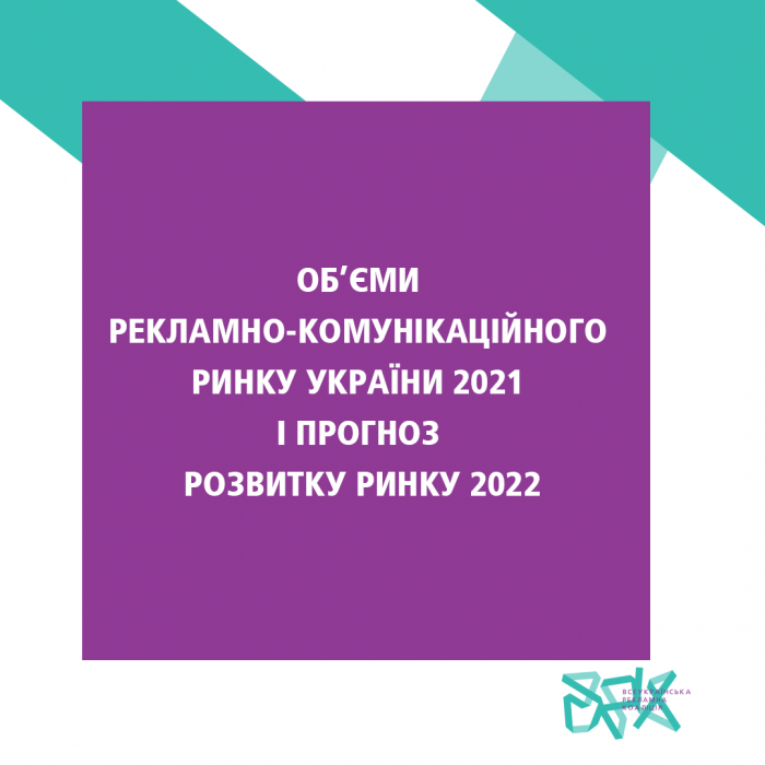 Об’єми рекламно-комунікаційного ринку України 2021 і прогноз розвитку ринку в 2022 році від ВРК